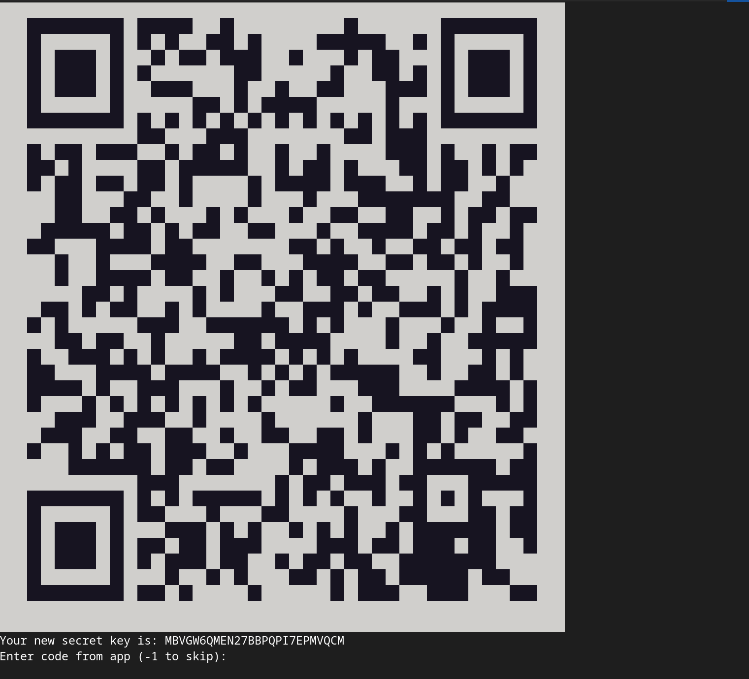 Google Auth QR